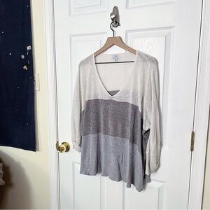 ✧･ﾟneutral color-block light sweater